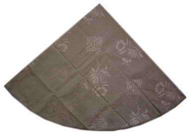 Round Jacquard Tablecloth (sunflowers. grey)
